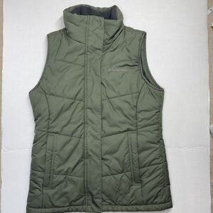 Columbia Horstman Glacier Full Zip Green Puffer Vest Women's XSmall Polyester